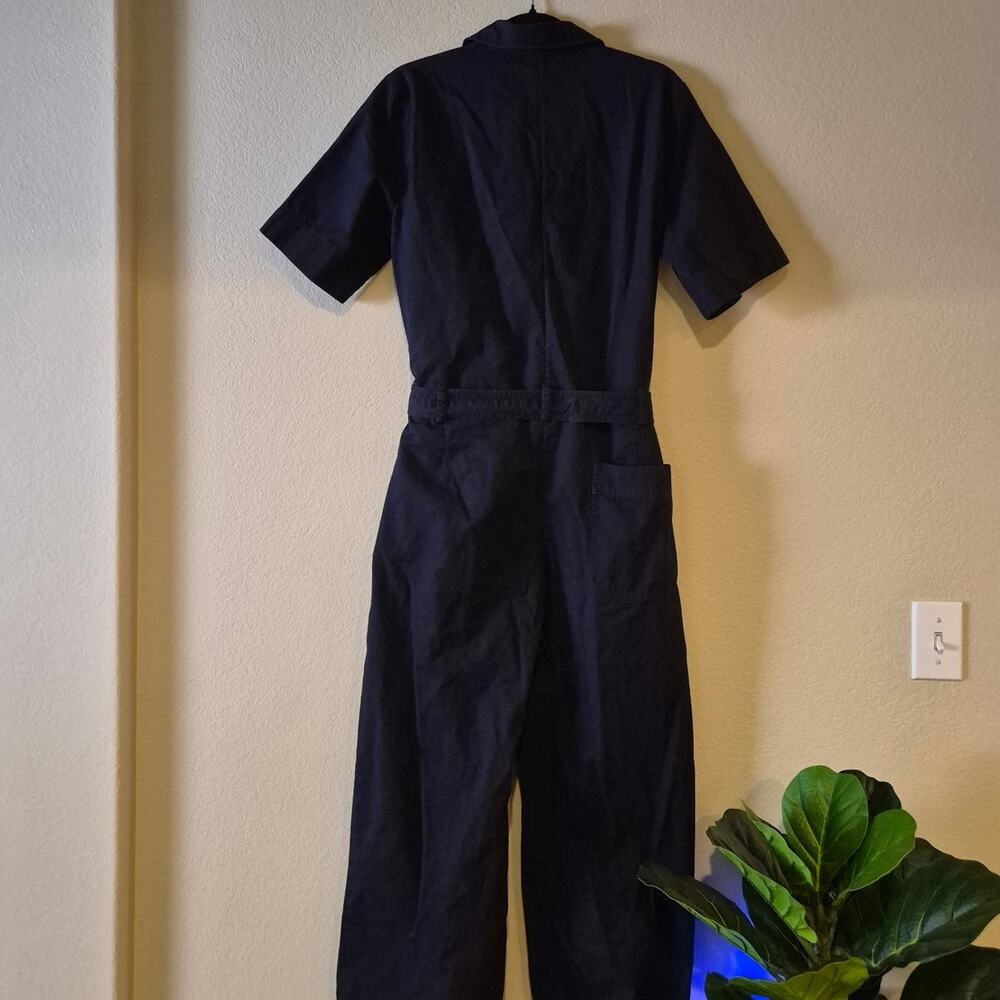 COS Utility Belted Cotton Jumpsuit in Navy Blue Size 10 - Picture 6 of 9
